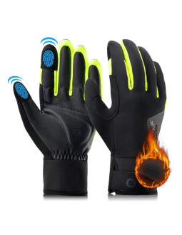 Rockbros rękawiczki zimowe s335 czarny-fluor l