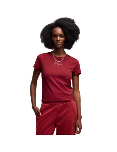 Koszulka damska puma ess script tee czerwona 691760 23