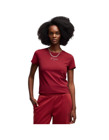 Koszulka damska puma ess script tee czerwona 691760 23