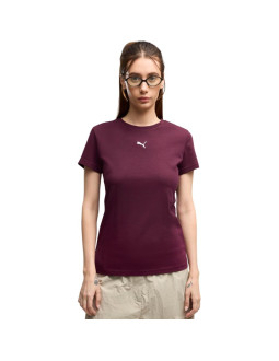 Koszulka damska puma ess centered cat logo tee burgundowa 692916 24