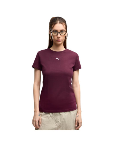 Koszulka damska puma ess centered cat logo tee burgundowa 692916 24