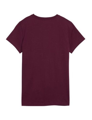 Koszulka damska puma ess centered cat logo tee burgundowa 692916 24