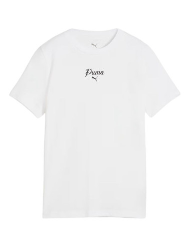 Koszulka dla dzieci puma ess script tee biała 692542 02