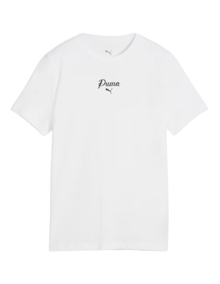 Koszulka dla dzieci puma ess script tee biała 692542 02