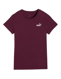 Koszulka damska puma ess small no.1 logo tee(s) burgundowa 682373 24 2