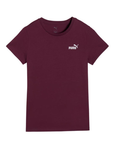 Koszulka damska puma ess small no.1 logo tee(s) burgundowa 682373 24