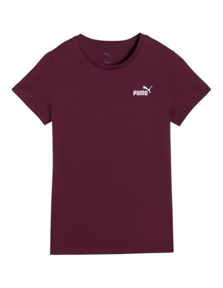 Koszulka damska puma ess small no.1 logo tee(s) burgundowa 682373 24