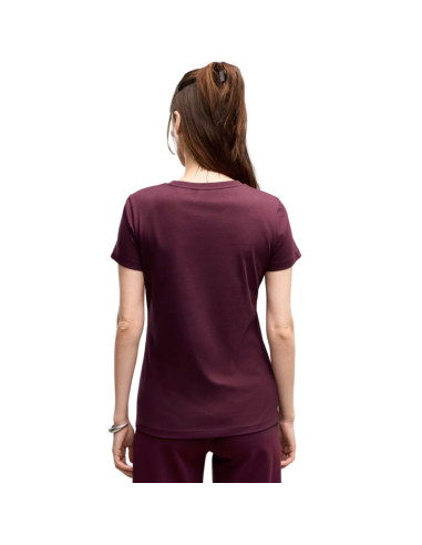 Koszulka damska puma ess small no.1 logo tee(s) burgundowa 682373 24