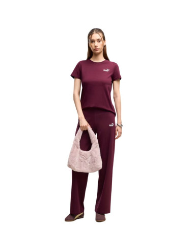 Koszulka damska puma ess small no.1 logo tee(s) burgundowa 682373 24