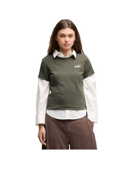 Koszulka damska puma ess small no.1 logo tee(s) khaki 682373 69