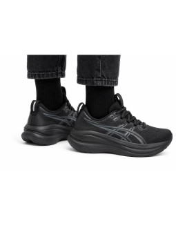 Buty do biegania męskie asics gel-nimbus 28 niskie przed kostkę czarne (1011c127-001)