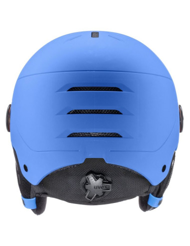 Kask narciarski dziecięcy uvex rocket jr. visor blue matt