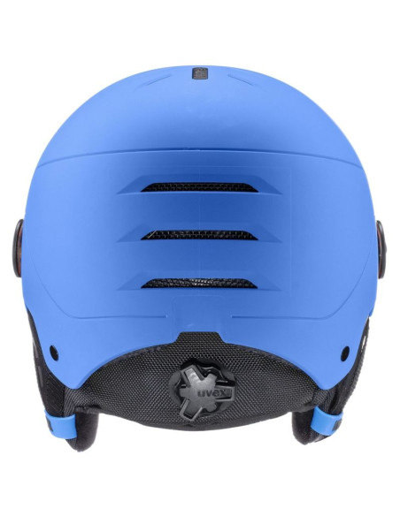Kask narciarski dziecięcy uvex rocket jr. visor blue matt