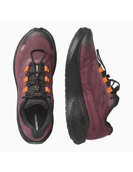 Buty do biegania damskie salomon aero blaze 4 grvl w niskie przed kostkę bordowe (l45472700)
