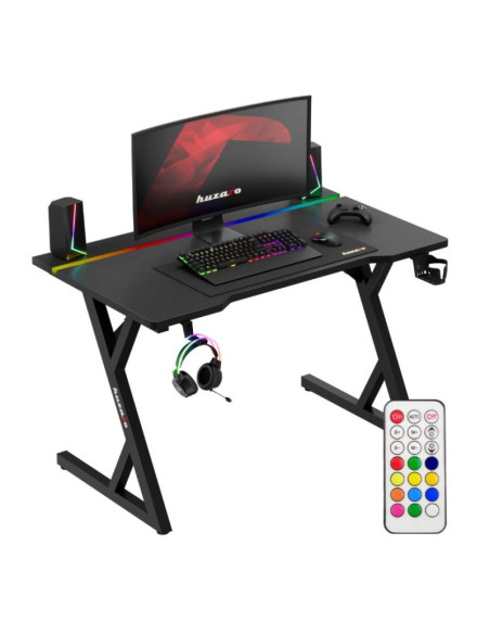 Biurko gamingowe huzaro hero 2.4 rgb black