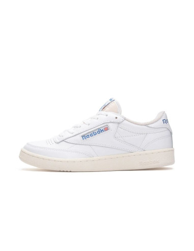 Buty sportowe męskie reebok club c 85 vintage cloud white chalk sneakersy skórzane białe (100007875)