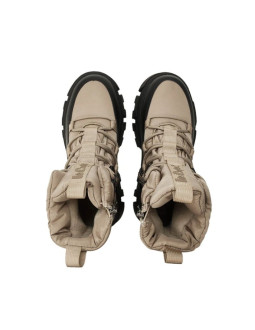 Lee cooper buty zimowe damskie beżowe ocieplane botki na zamek 2
