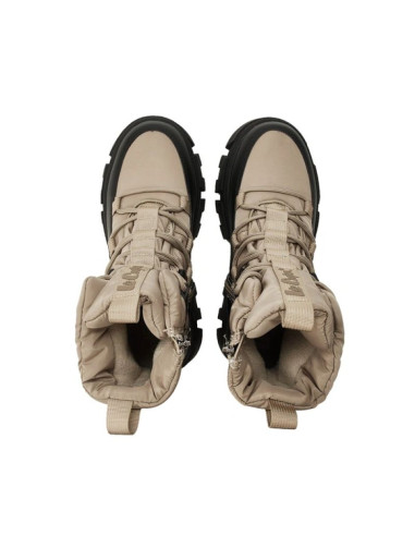 Lee cooper buty zimowe damskie beżowe ocieplane botki na zamek