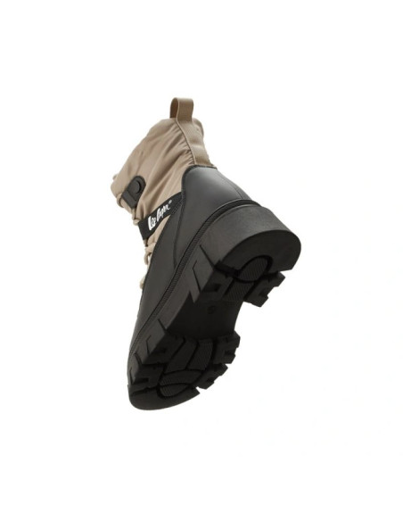 Lee cooper buty zimowe damskie beżowe ocieplane botki na zamek