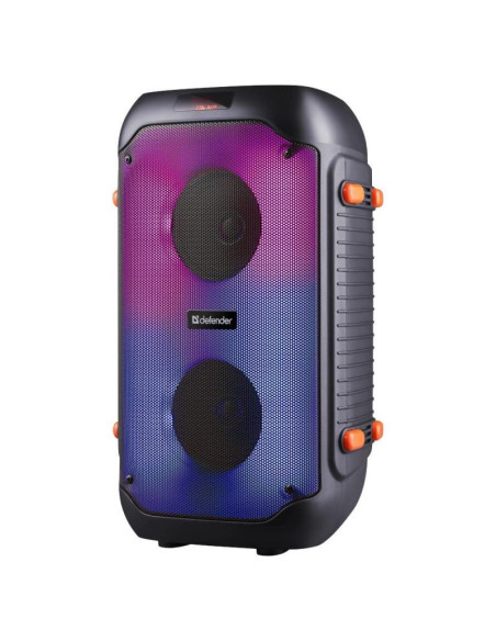 Głośnik defender boomer 25 bluetooth 25w mp3/fm/sd/usb/aux/tws/lcd/rgb/mic equalizer pilot mikrofon karaoke czarny