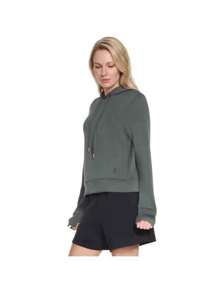 Skechers cozy luxe hoodie hd127-gnbk zielone l