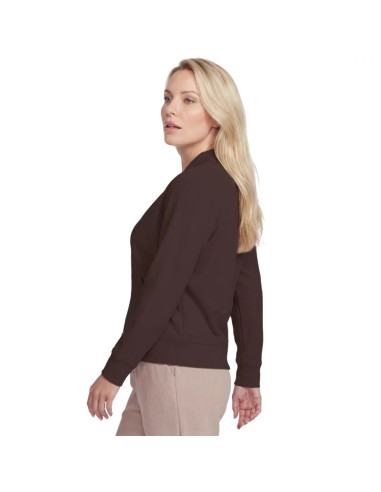 Skechers go luxe rib hoodie ja293-brct brązowe l