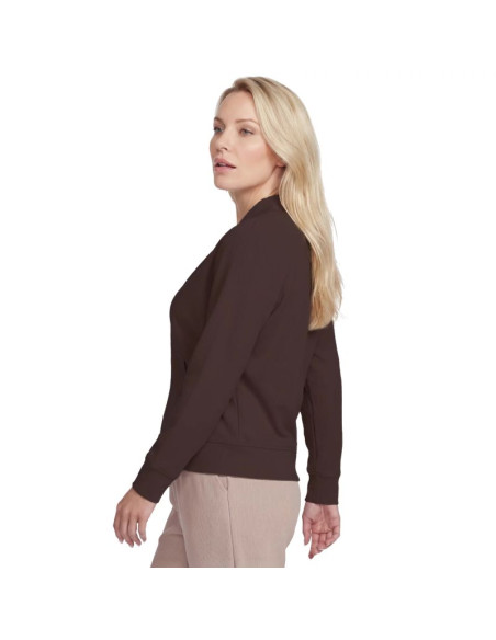 Skechers go luxe rib hoodie ja293-brct brązowe l