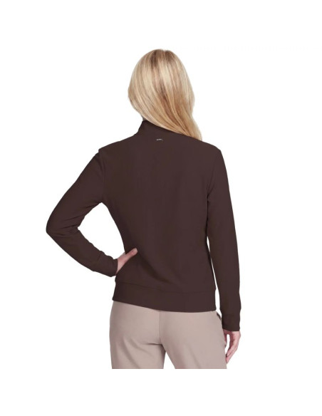 Skechers go luxe rib hoodie ja293-brct brązowe l