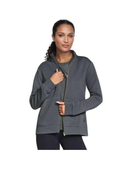 Skechers go walk everywhere full zip hoodless w3ja261-gnbk zielone l