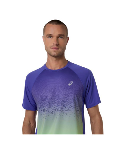 Asics road fade ss top 2011d512-401 niebieskie l