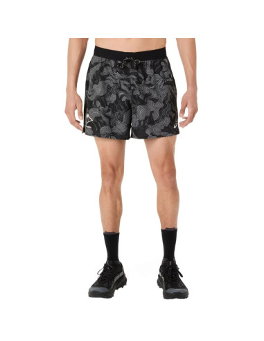 Asics fujitrail all over print 5in short 2011d526-001 czarne l