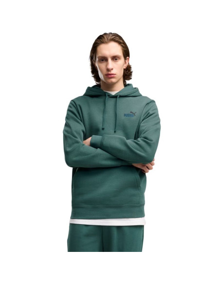 Bluza męska puma ess 2 color small no.1 logo hoodie zielona 684718 90