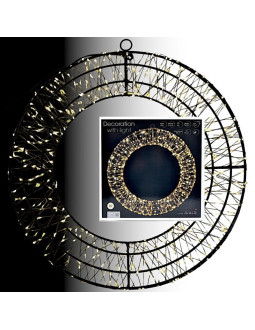 Wianek dekoracyjny opona 720led 50cm czarny