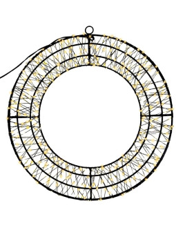 Wianek dekoracyjny opona 720led 50cm czarny 2