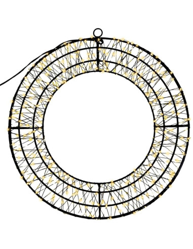 Wianek dekoracyjny opona 720led 50cm czarny
