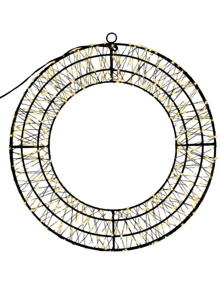 Wianek dekoracyjny opona 720led 50cm czarny