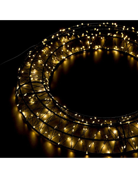 Wianek dekoracyjny opona 720led 50cm czarny