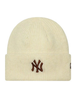 New era wmns wide cuff beanie new york yankees hat 60915815 beżowe one size