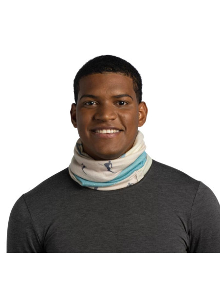 Buff merino lightweight tube scarf 13885493710 szare one size
