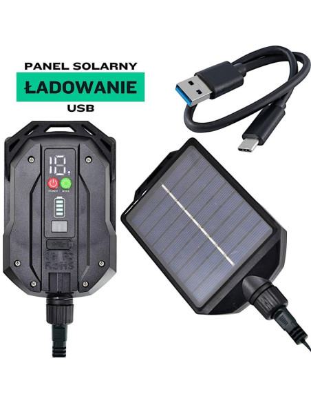 Solarny łańcuch świetlny 480 led 13 funkcji usb ciepły biały