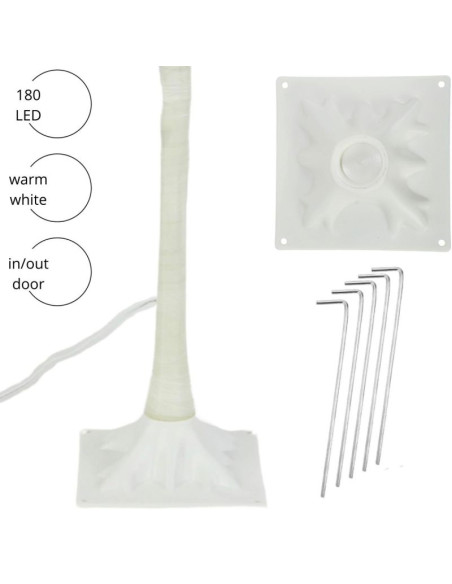 Drzewko dekoracyjne 180led 150cm white luca