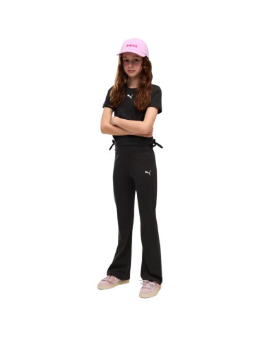 Legginsy dla dzieci puma ess high-waist flared czarne 694653 01