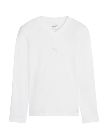 Koszulka dla dzieci puma teamgoal baselayer tee longsleeve biała 659041 04