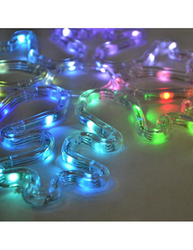 Płatek śniegu dekoracyjny wiszący 31,5 x 36 cm 60led rgb timer usb