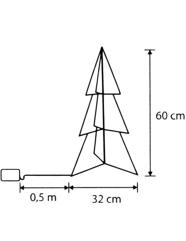 Choinka dekoracyjna 150led champagne 60cm luca