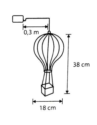 Figurka dekoracyjna balon 80led 38cm