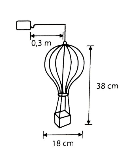 Figurka dekoracyjna balon 80led 38cm