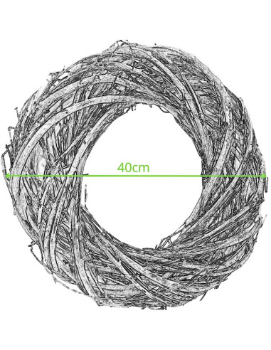 Wieniec do dekoracji 40cm biały