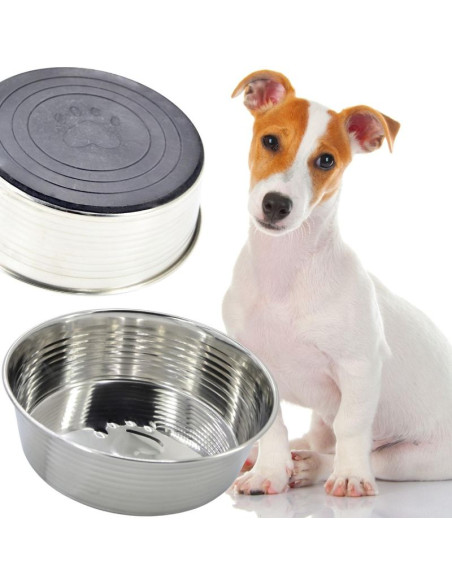 Miska dla psa i kota stal nierdzewna 17cm gumowana podstawa dogs collection