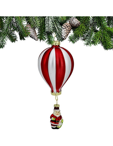 Bombka szklana formówka balon z mikołajem saska gift & decor